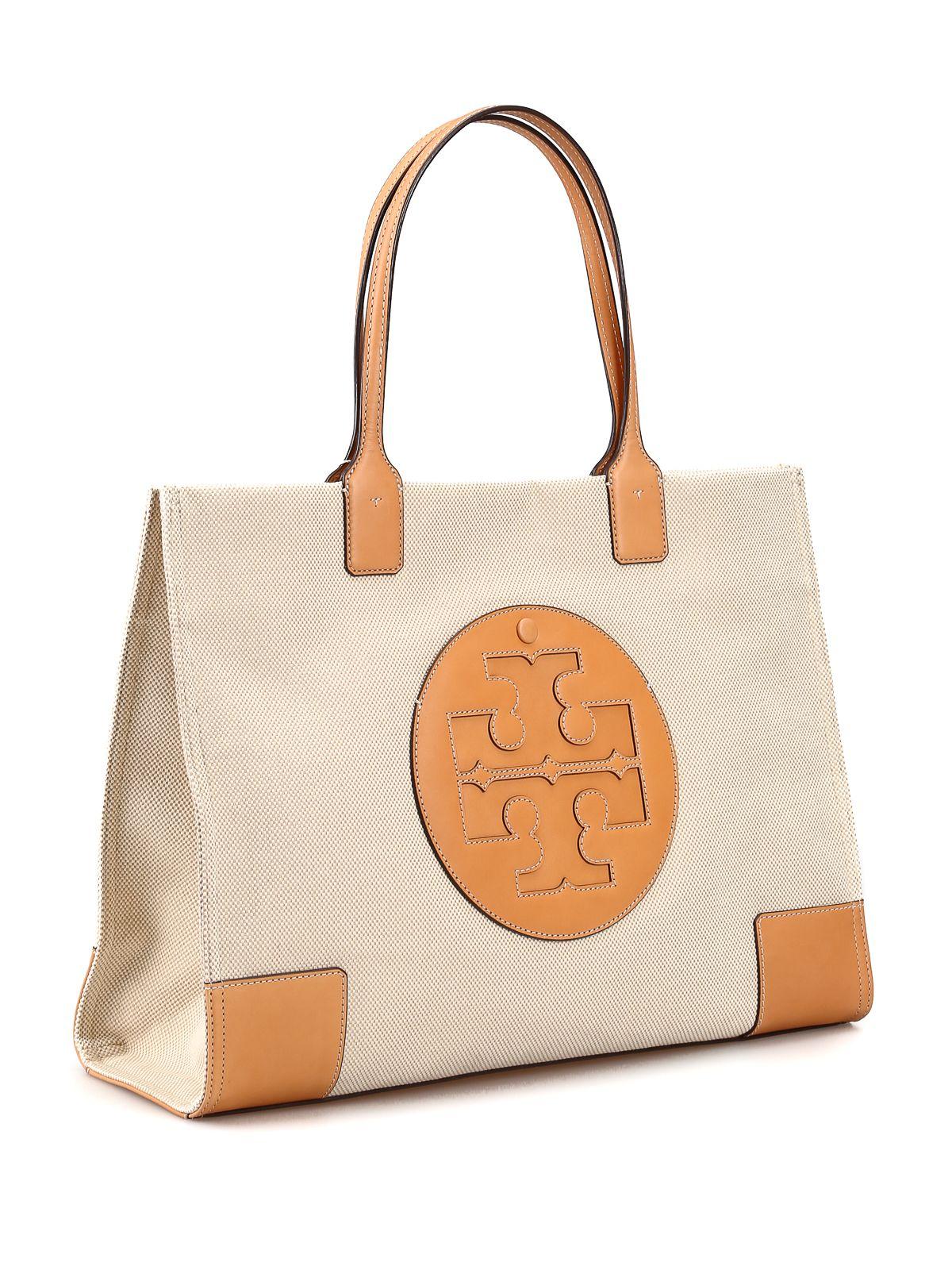 Maxi Logo - Tory Burch - Ella maxi logo canvas tote bag - totes bags - 45209254