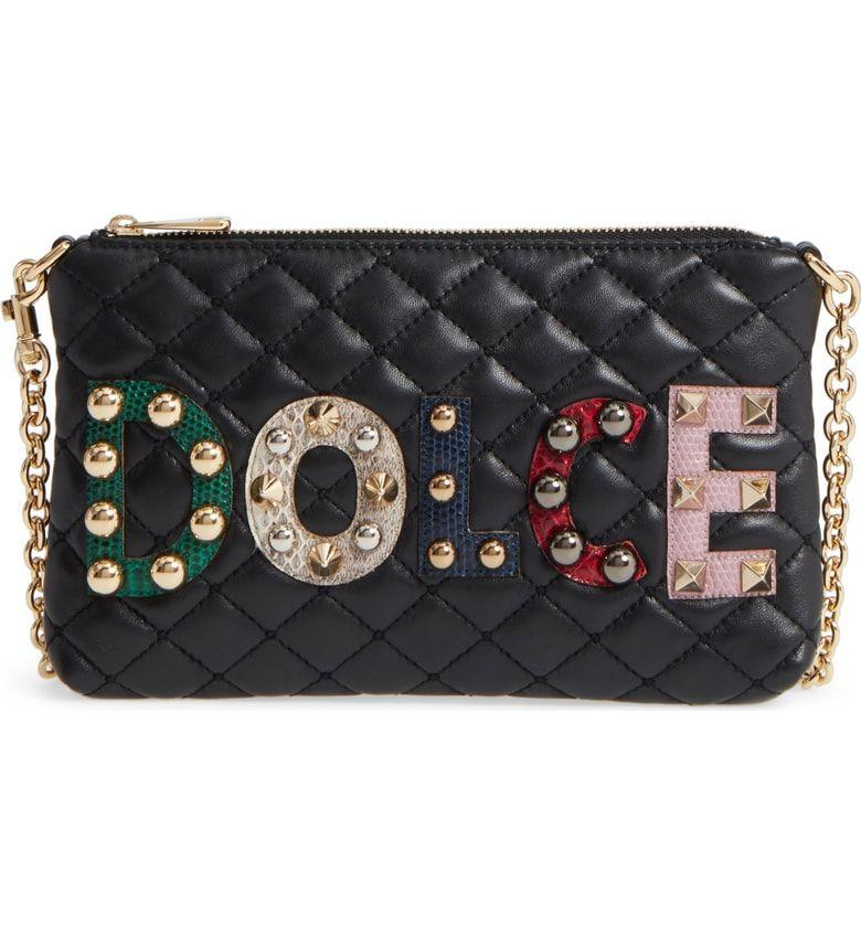 Snake Skin Logo - Dolce&Gabbana Studded Logo Patch Leather and Genuine Snakeskin Bag ...