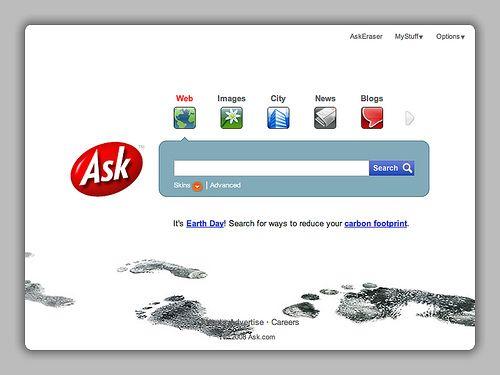 Ask Search Engine Logo - Earth Day Logos From The Search Engine Industry - Search Engine Land