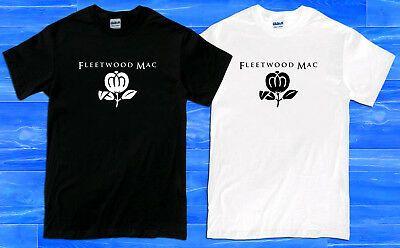 Fleetwood Mac Flower Logo - NEW! FLEETWOOD MAC Flower Logo Blues Rock Black And White T-Shirt ...