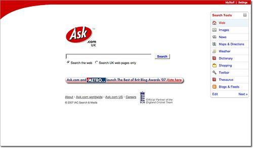 Ask Search Engine Logo - Search engine market heads towards duopoly