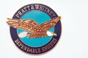 Pratt and Whitney Old Logo - Pratt & Whitney Dependable Engines Eagle Enamel Emblem Engine Plate ...