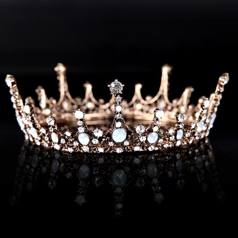 Silver Diamond Crown Logo - New Retro Bride Headdress Entire Ring Silver Diamond Crown