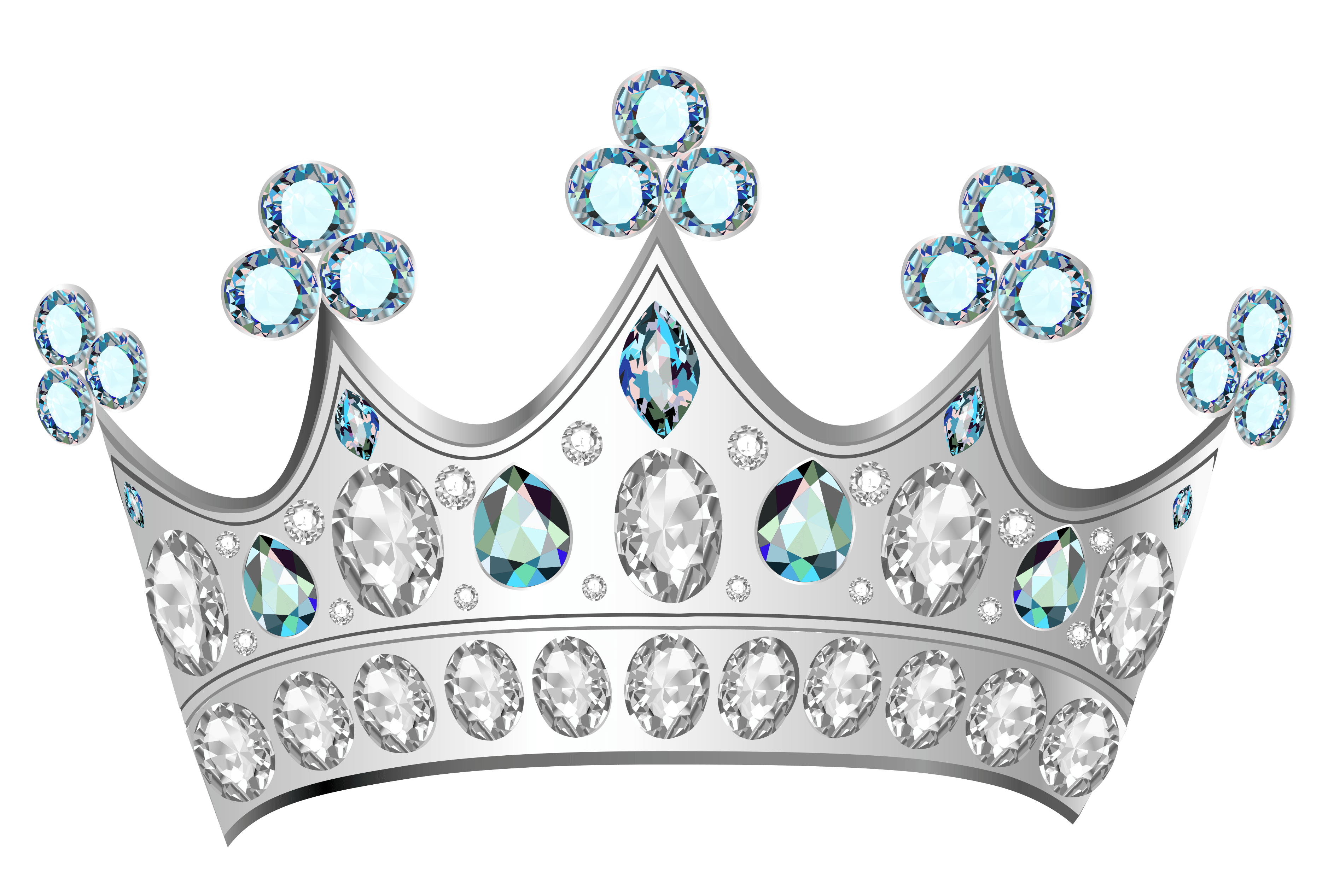 Silver Diamond Crown Logo - Silver crown clipart free - RR collections