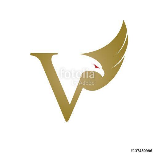 Eagle V Logo - Logo Eagle Wing Initial V And Royalty Free Image