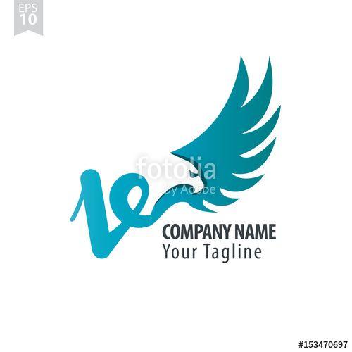 Eagle V Logo - Initial Letter V Logo With Eagle or Hawk Icon Design Template Stock