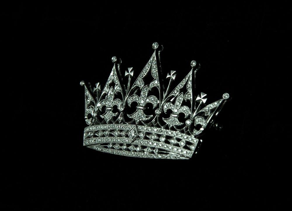 Silver Diamond Crown Logo - Antique Style Diamond Crown brooch — Diamond Brokerage | Jewelry ...