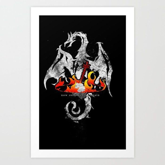 Ashes Remain Logo - Now Only Ashes Remain Art Print