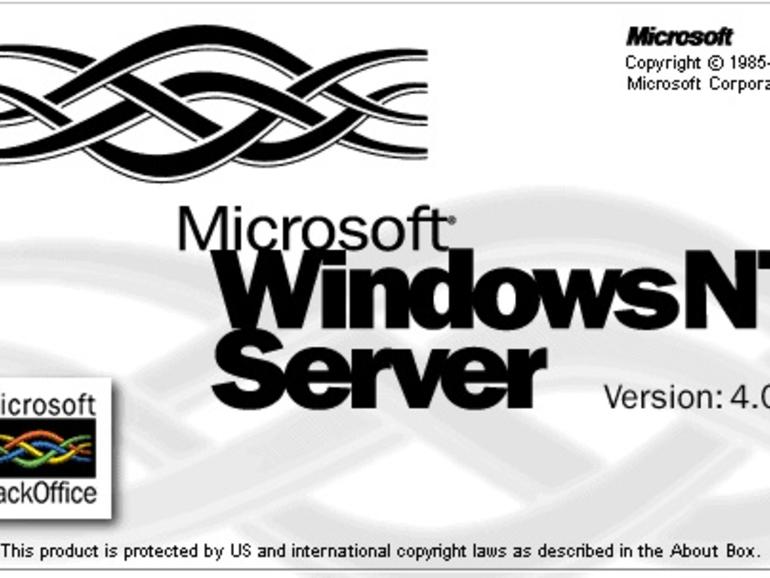 Black Windows Server Logo - Microsoft's Windows NT 4.0 launched 20 years ago this week