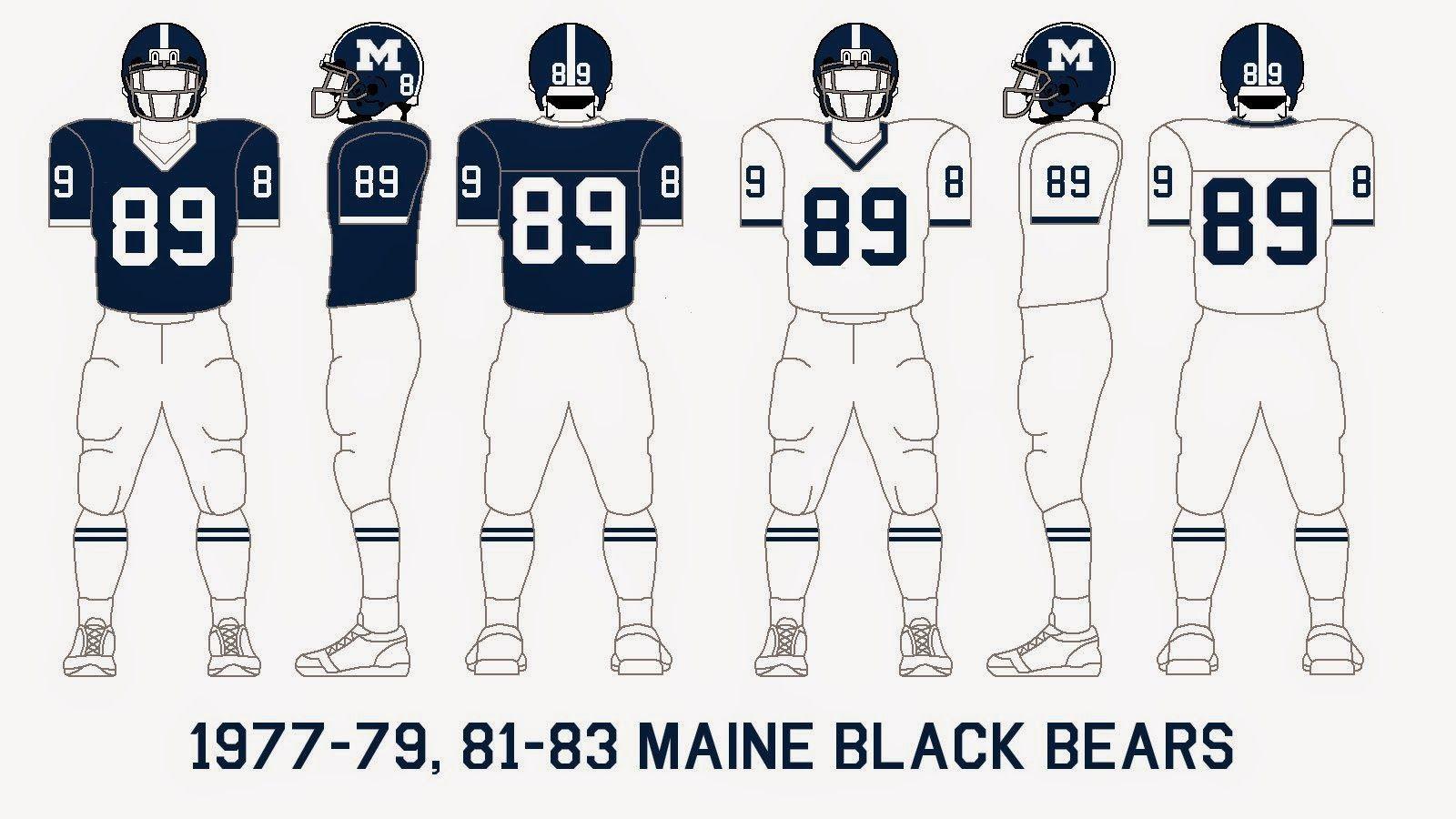 Black Bears Football Logo - Gridiron Garb: Maine Black Bears (1976-84)