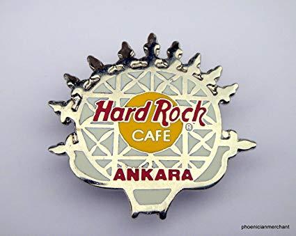 Red and Yellow Cafe Logo - Amazon.com : Hard Rock Cafe Ankara Hittite Sun Red On Yellow Logo