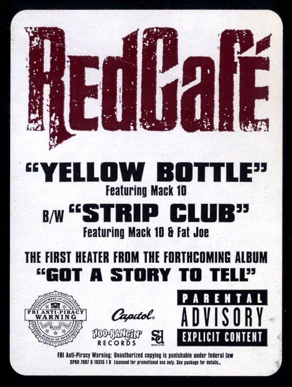 Red and Yellow Cafe Logo - Red Cafe Bottle / Strip Club (Vinyl, 33 ⅓ RPM)