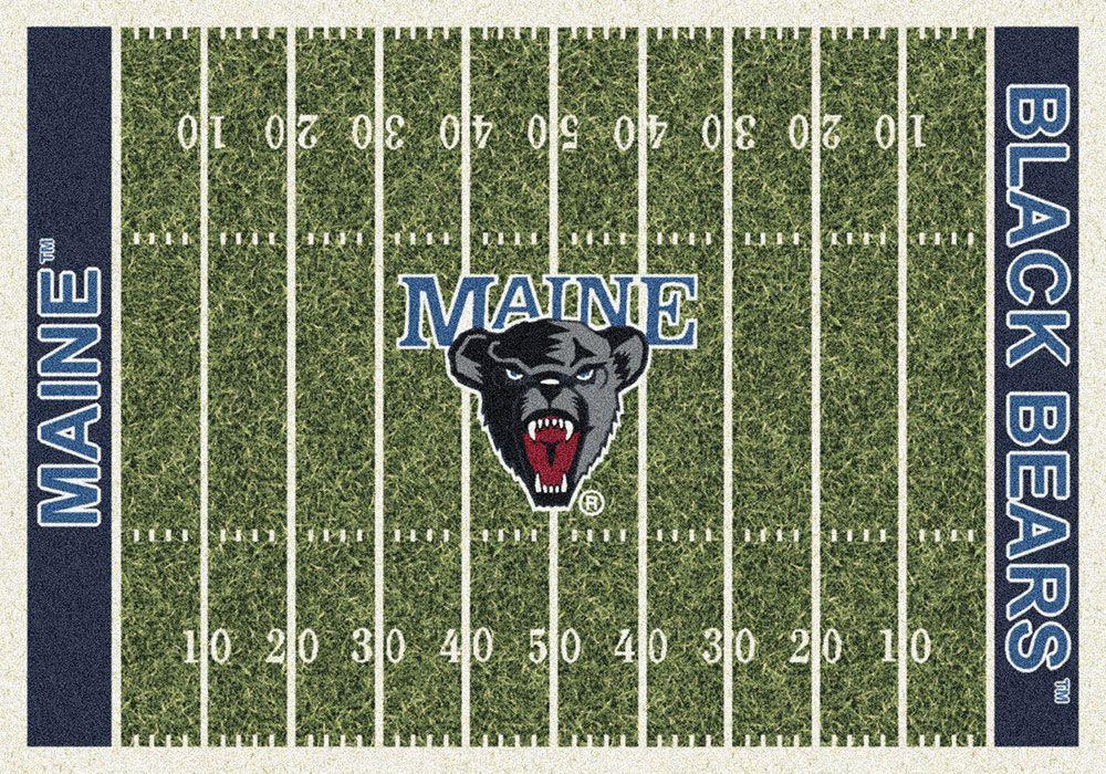 Black Bears Football Logo - Maine Black Bears Home Field Area Rug - Football Logo
