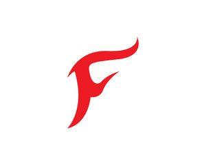 Red Letter F Logo - f Letter