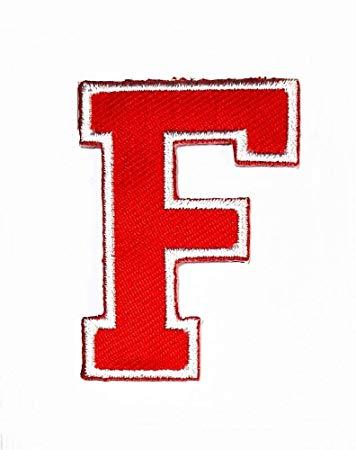 Red Letter F Logo - Red Letter F Patch Logo Sew On Patch Clothes Bag T Shirt