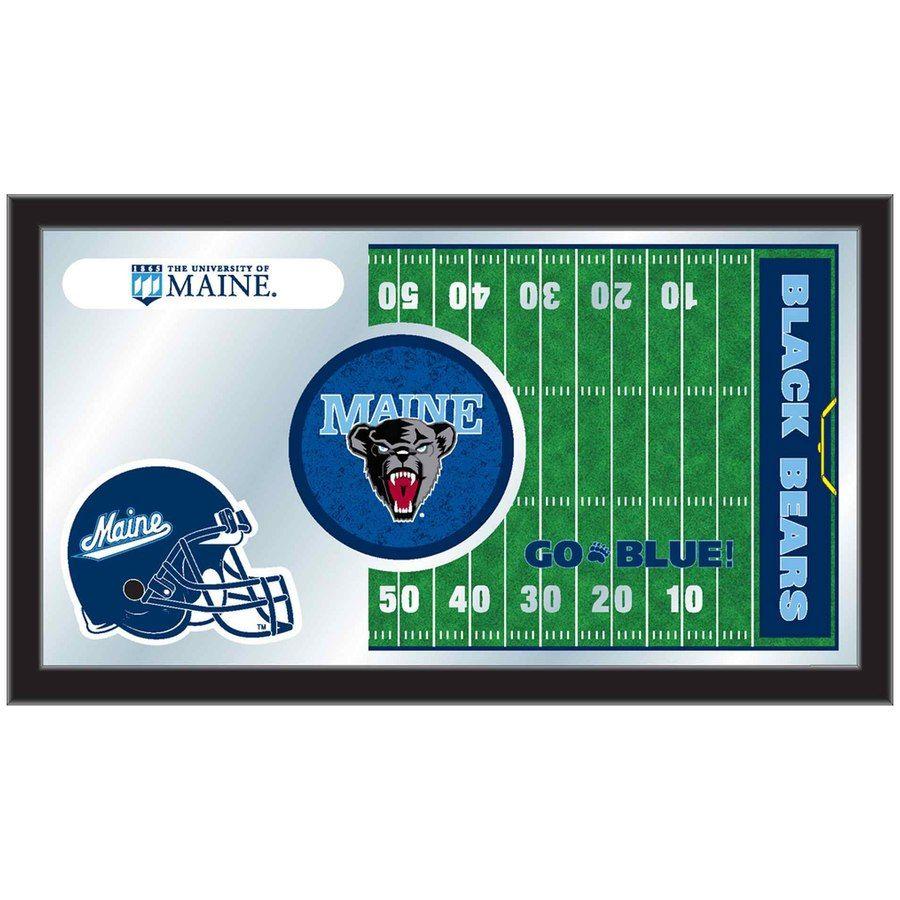 Black Bears Football Logo - Maine Black Bears 15 x 26 Football Mirror