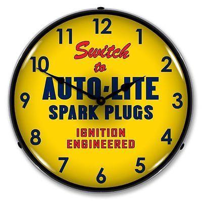 Autolite Spark Plug Logo - NOSTALGIC AUTO LITE Spark Plugs Logo Lighted Backlit Advertising