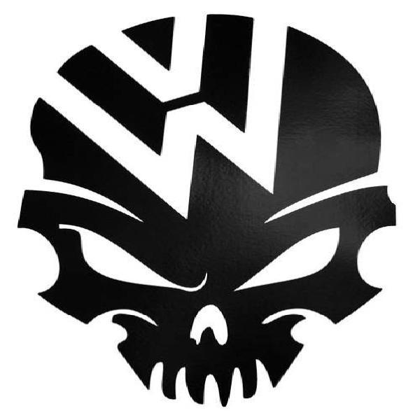 VW Logo - In stock** vw logo black skull car decal sticker for in South Africa ...