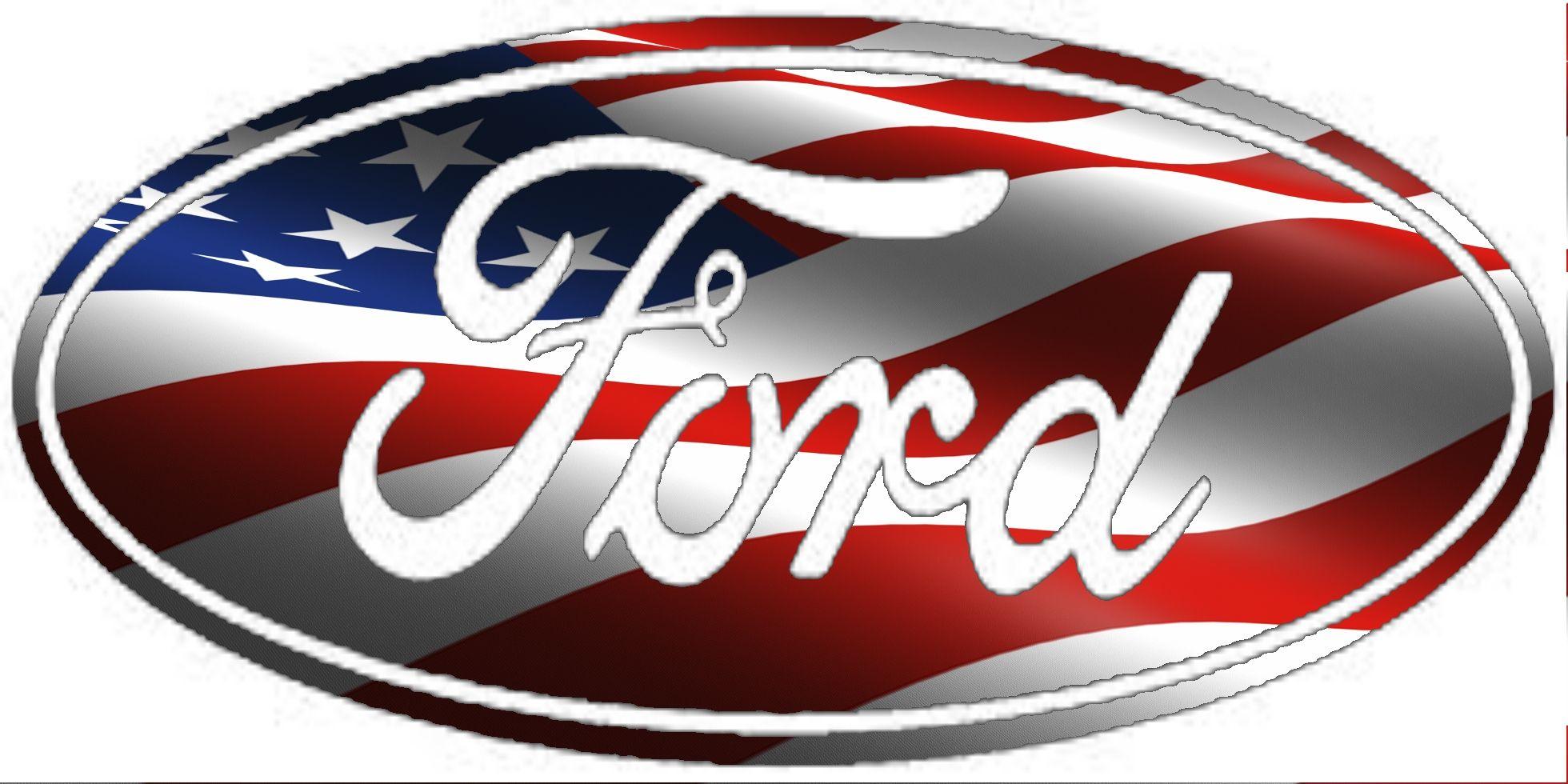 American Flag Ford Logo - Ford badge overlays