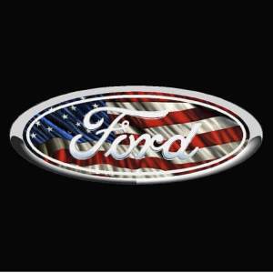 American Flag Ford Logo - ford emblem sticker