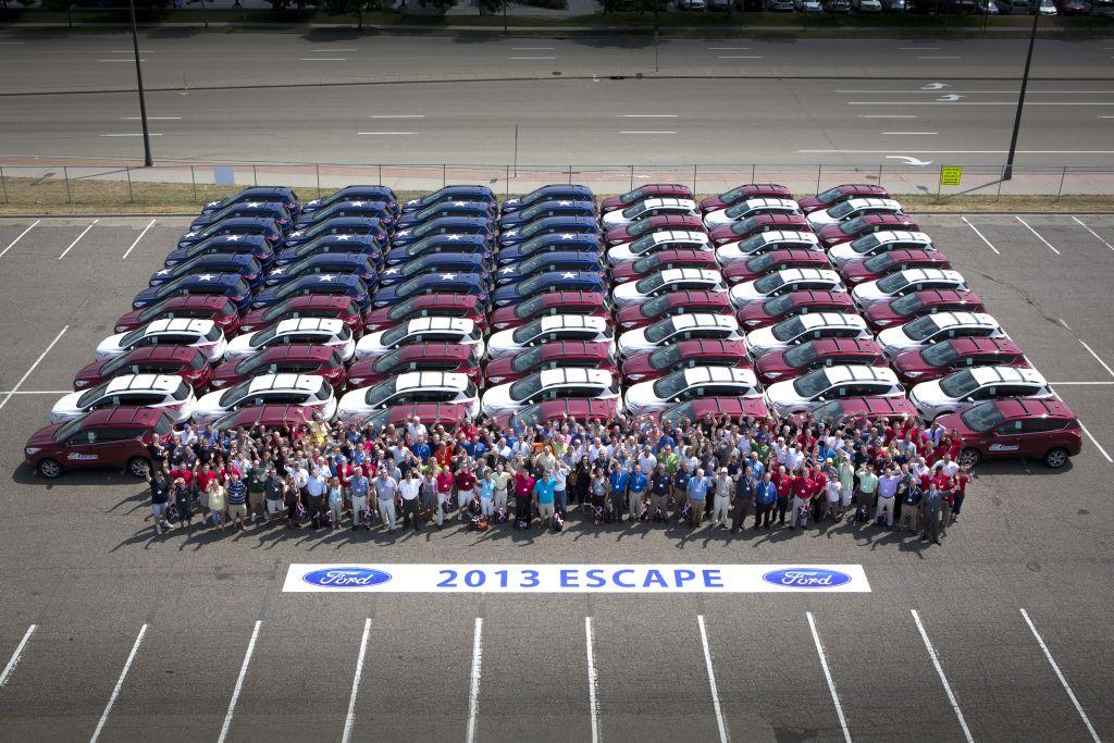 American Flag Ford Logo - Ford Creates Giant American Flag with All-New Escapes, and I'm in ...