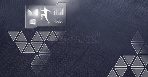 Triangle Health Logo - Human health and fitness interface and triangle polygons