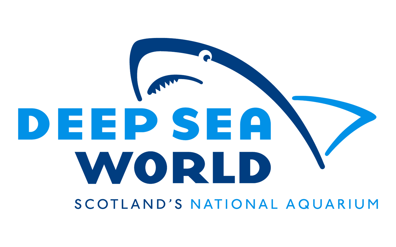 People with Blue World Logo - Deep Sea World Adult
