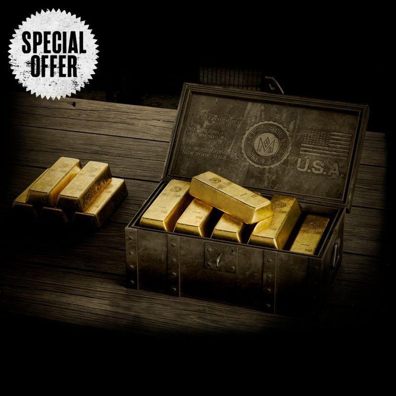 Red and Gold with 4 On the Front Logo - Red Dead Online: One Time Special Offer - 25 Gold Bars (2018 ...