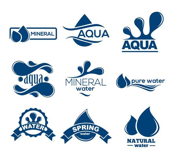 Water Logo - mineral water logos creative vector free download