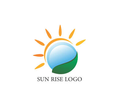 Sun and Green Logo - Sun green vector logo download. Vector Logos Free Download. List