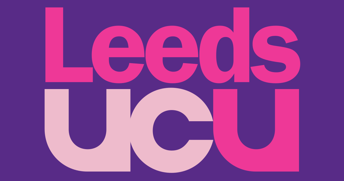 Purple Org Logo - Leeds UCU pink on purple logo