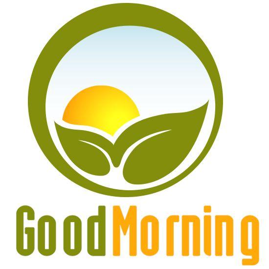 Sun and Green Logo - Morning Leaf Sun Logo Design
