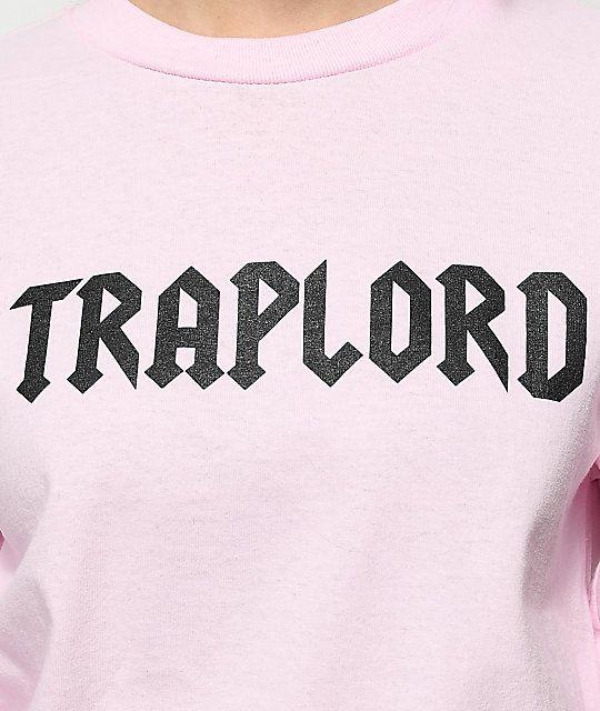 Pink Clothing Logo - Traplord Logo Pink Long Sleeve T Shirt