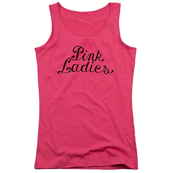 Pink Clothing Logo - Grease Pink Ladies Logo Tank Top: Amazon.co.uk: Clothing