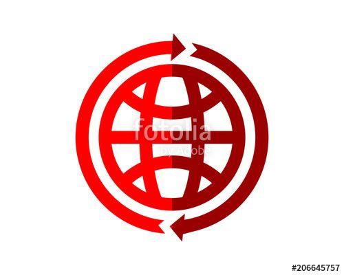 Red Globe Company Logo - red globe business company office corporate image vector icon logo ...