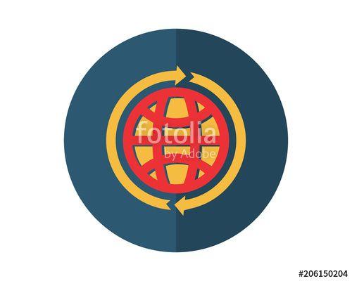 Red Globe Company Logo - globe pop business company office corporate image vector icon logo