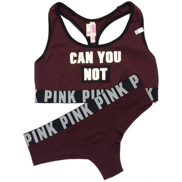 Pink Clothing Logo - Victoria's Secret Women's PINK logo Bra Top and Cheekster Panty Set