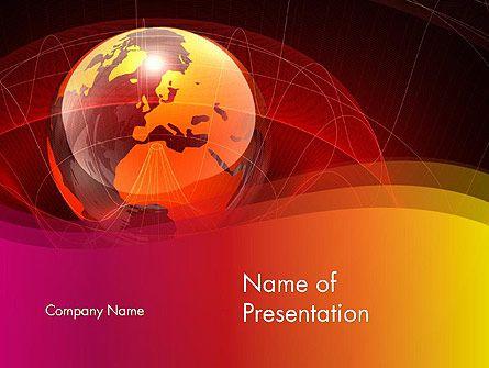 Red Globe Company Logo - Red Globe Theme PowerPoint Template, Backgrounds | 14042 ...