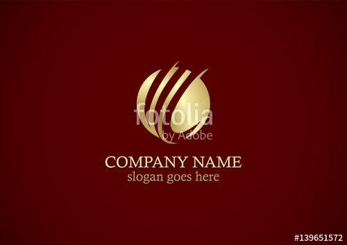 Red Globe Company Logo - Round Globe Abstract Gold Company Logo Stock Image And Royalty Free
