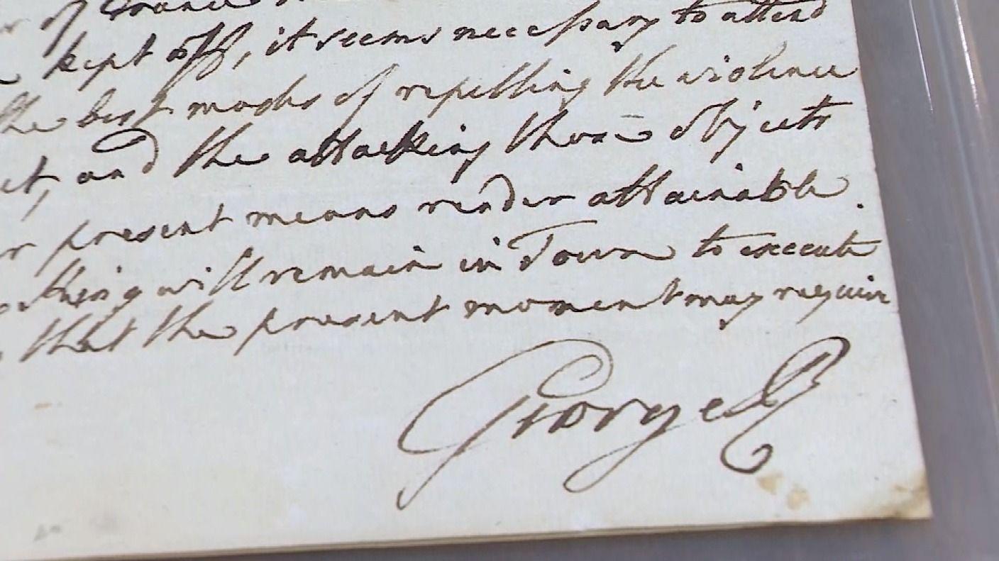 Three Letter News Logo - Handwritten George III letter to be auctioned in Cambridge. Anglia