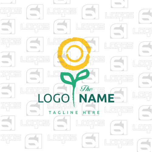 Black and Yellow M Logo - Sunflower Logo, Flower Logo, 2D logo, Yellow, Red, Purple, Blue ...