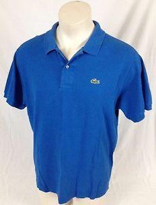 Blue Lacoste Logo - Lacoste Blue Golf Shirt 2-Button Crocodile Logo Men's Size 6 | eBay