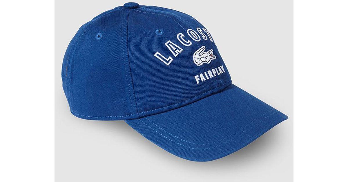 Blue Lacoste Logo - Lacoste Mens Blue Cap With Logo in Blue for Men - Lyst