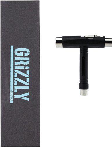 True Skate Grizzly Logo - Grizzly Grip Tape Grizzly Stamp Print Blk/Blue 9X33 Skateboard Grip ...