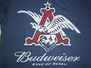 Budweiser Eagle Logo - T Shirt Budweiser Bud Beer King of Beers Eagle | eBay
