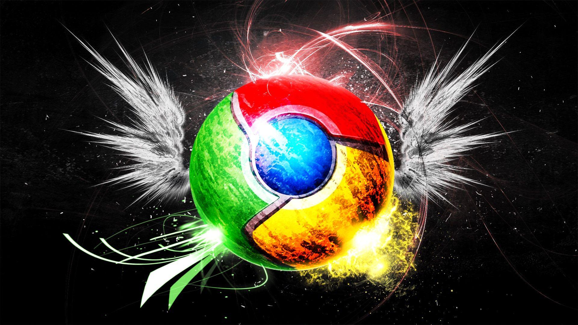 Original Google Chrome Logo - Wallpaper Google Chrome Logo, creative, wings, colorful 1920x1080 ...