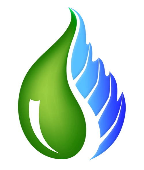 Blue and Green Leaf Logo - Get To Know Us. Grue & Bleen