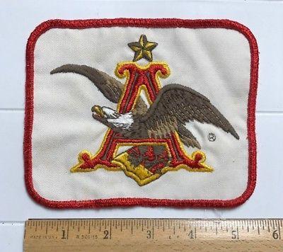 Budweiser Eagle Logo - ANHEUSER-BUSCH EAGLE EMBROIDERED Logo Beer Patch Budweiser sew-on ...