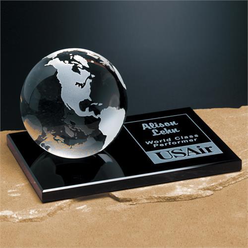 Continental Globe Logo - Continental Globe on Glass Base