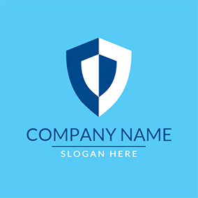 Blue White Brand Name Logo - Free Safety Logo Designs. DesignEvo Logo Maker